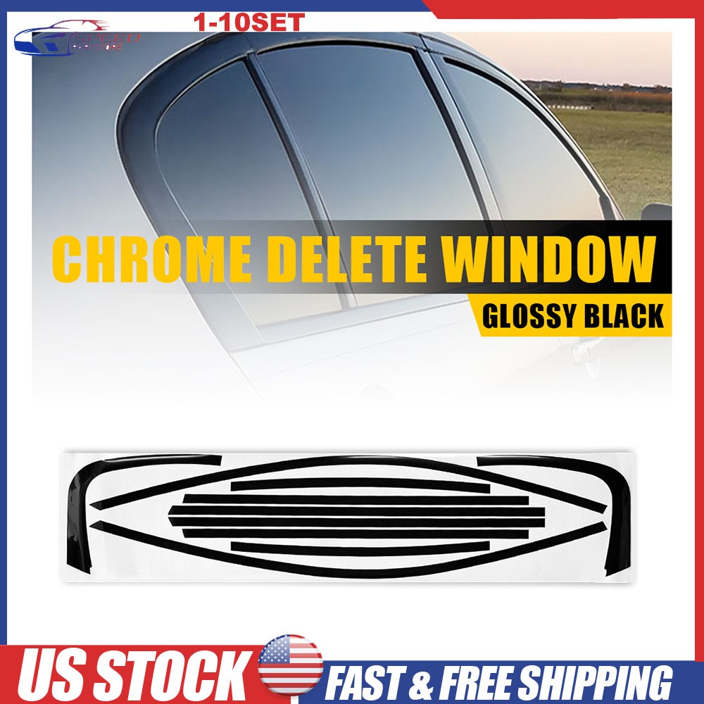 Delete Blackout Vinyl Overlay for Infiniti G35 G37 Q40 07-15 Window Trim 1-10