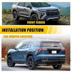 4X Front Rear Reflector Decals Precut Tint Overlay Vinyl For 2024 2025 Traverse