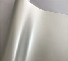 Metallic Pearl Satin Matte Chrome Vinyl White Car Wrap Graphics Film Sticker US