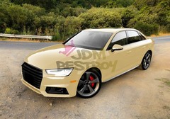 ESSMO PET Super Gloss Cloudy Yellow Vehicle Vinyl Wrap Decal Sheet Like Paint