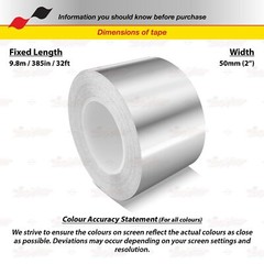 CHROME SILVER 2″ 50mm Roll PIN STRIPE Striping Line TAPE Decal Vinyl Sticker