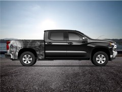 Mist Sexy Woman Grey Truck Wrap Vinyl Bed Side Graphic Decal Tailgate DS PS USA