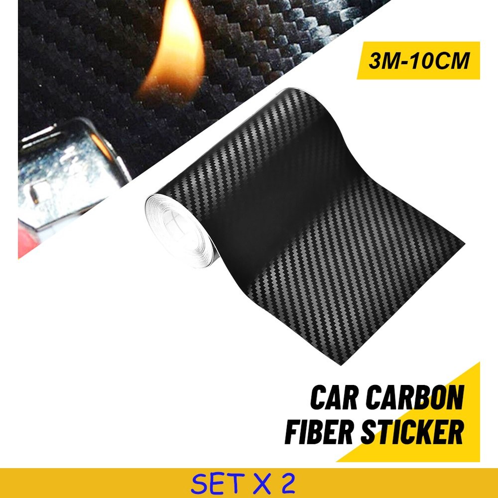 Car Carbon Fiber Vinyl Film Sticker Door Sill Scuff Anti Scratch Tape Protection
