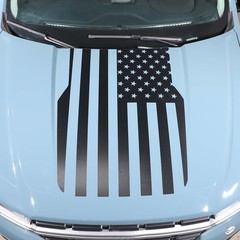 Front Hood Black USA Flag Graphic Vinyl Decal Fit For Ford Maverick 2022-2025 US