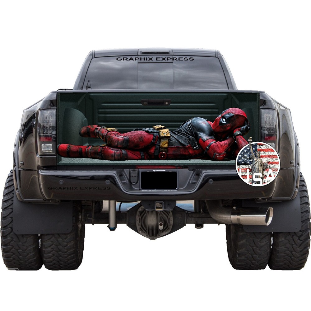 Tailgate Wrap Deadpool Vinyl Graphic Decal Sticker, Pickup Decal T348