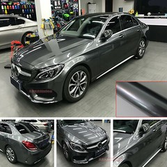 Grey / Car Wrap Satin Mirror Chrome Pearl Glossy Chameleon Vinyl Film Sticker US
