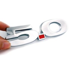 2pcs Chrome/Matte Black 5.0 Emblem Badge for Mustang GT Right Left Fender Decal