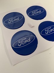 Ford logo silicone emblem 4 pcs Sticker for hubcaps hub cap epoxy resin