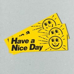 HAVE A NICE DAY Bumper Sticker – Sun Smile Vintage Style – Vinyl Decal 80s 90s