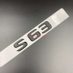 Glossy Black For Mercedes S63 AMG V8 BITURBO 4 MATIC Trunk Emblem Badge Sticker