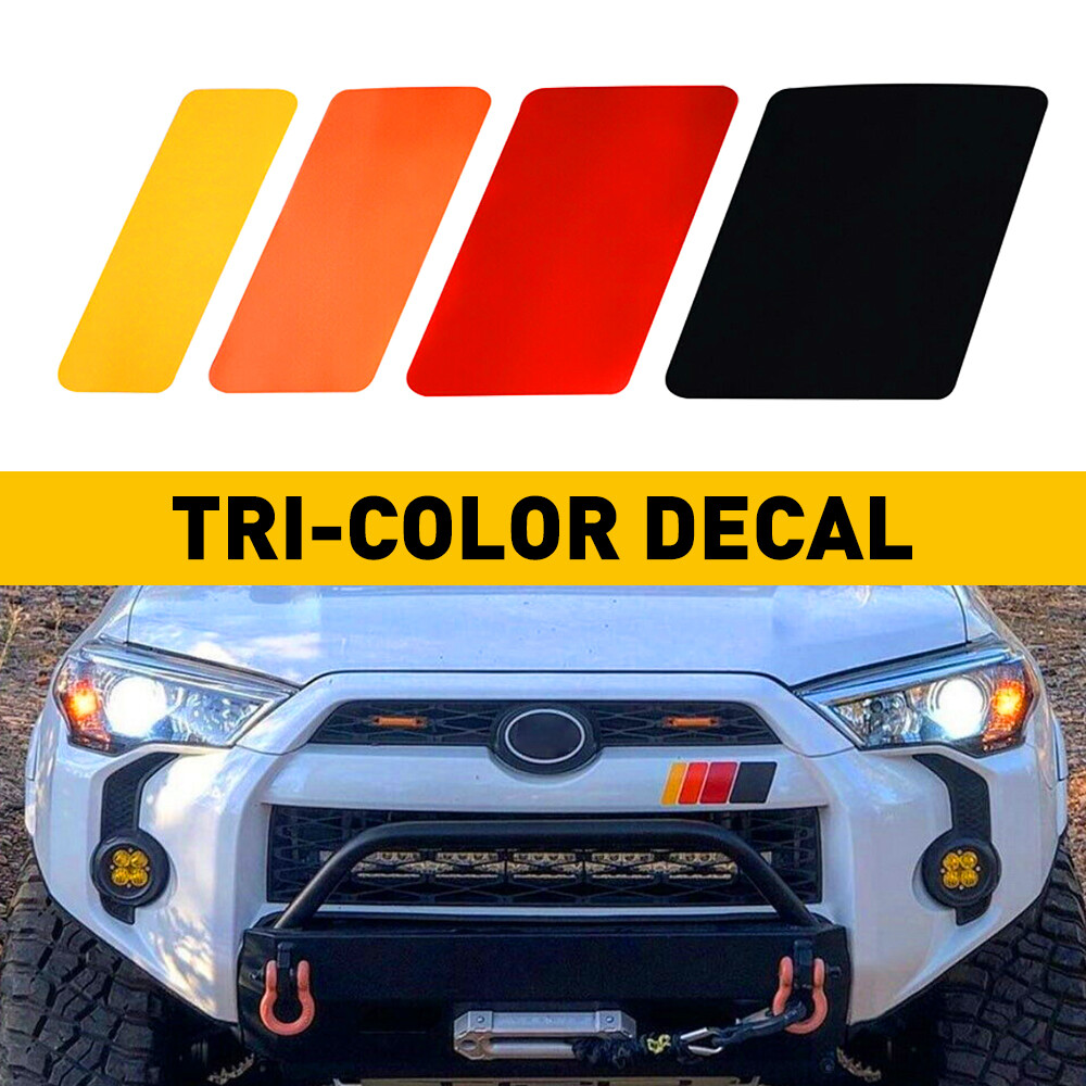 Tri-Color Stripe Decal Sticker For Toyota Tacoma Tundra/Lexus TRD 4Runner GX LX
