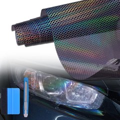 For TOYOTA Car Honeycomb Headlight Taillight Lamp Vinyl Wrap Automobile Stickers