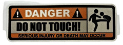 DON’T TOUCH 5″ Orange Decal (Ford Chevy Corvette Mustang Dodge Hot Rod Harley) 3