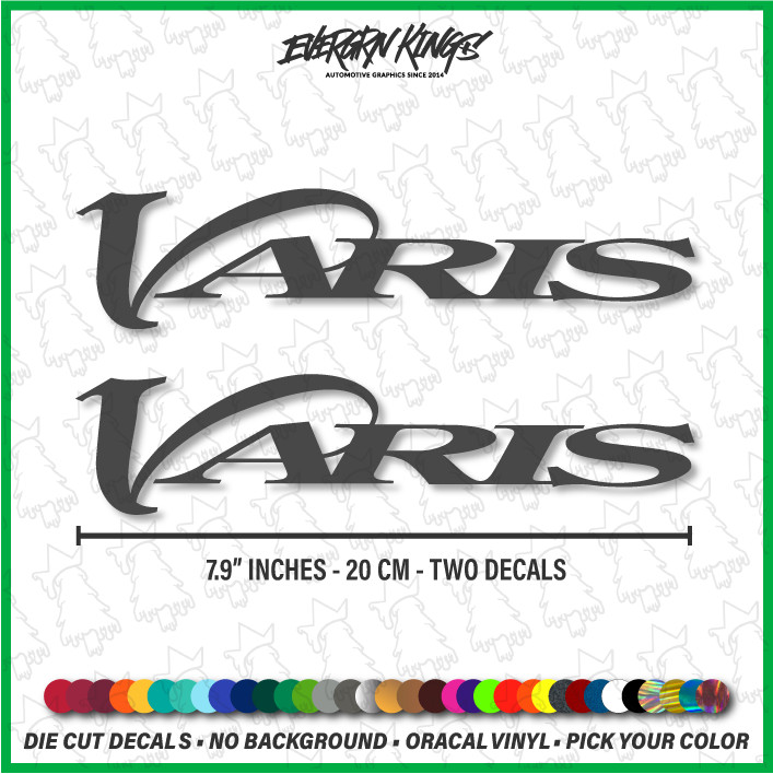 VARIS Racing Concept Decals x2 – 20cm 8 inch JDM BRZ WRX STI CIVIC RX8 S2000 BMW