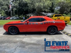 For Dodge Challenger Side Cuda Stripes 3M Graphics Vinyl Decals Years 2011-2023