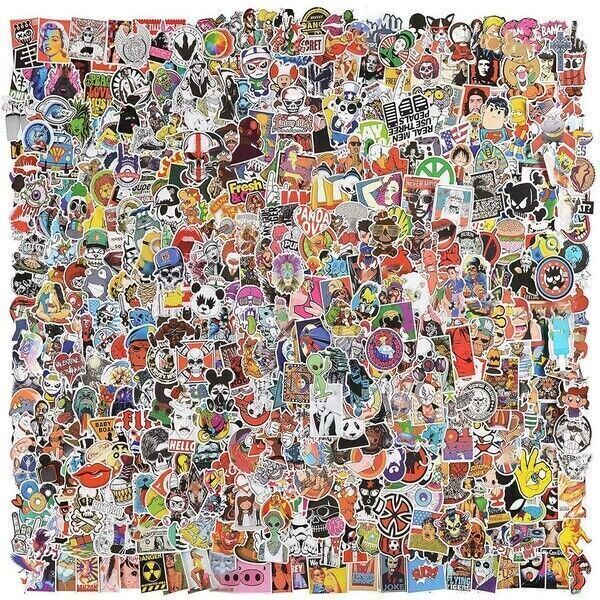 500 JDM Random Graffiti Stickers Pack Car Motorcycle Motocross Helmet Decals Lot