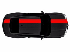 Chevy CAMARO 2″ & 8″ Rally Car Double RACING STRIPES Gloss Red vinyl Decal