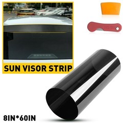 Car Sun Visor Strip Tint Film Front Windshield UV Shade Banner Accessories Black