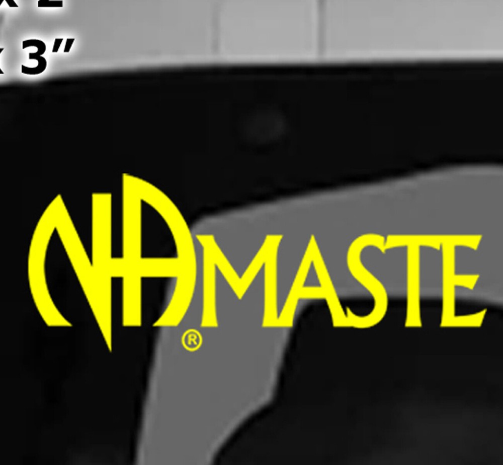 Narcotics Anonymous NA NAMASTE Transparent Sticker / Decal NEW