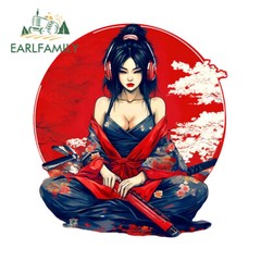 EARLFAMILY 5.1″ Japanese Geisha Car Decals Creative Girl for Auto Body Stickers