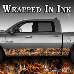 Rocker Panel Wrap -Truck Side Decals -Camo Truck Accessories – Buck Skull Blaze