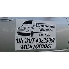 2 Custom US DOT magnets , US dot magnets, Truck Door Lettering , Custom magnets