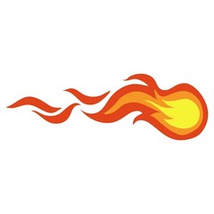 3” Flame Sticker Fire Accent Orange Light Flames Hot Heat