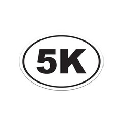 5k Oval Sticker Decal