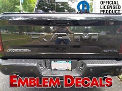 RAM 1500 LARAMIE Tailgate Emblem Decals 2016 2017 2018 USA Designs & Solid Color