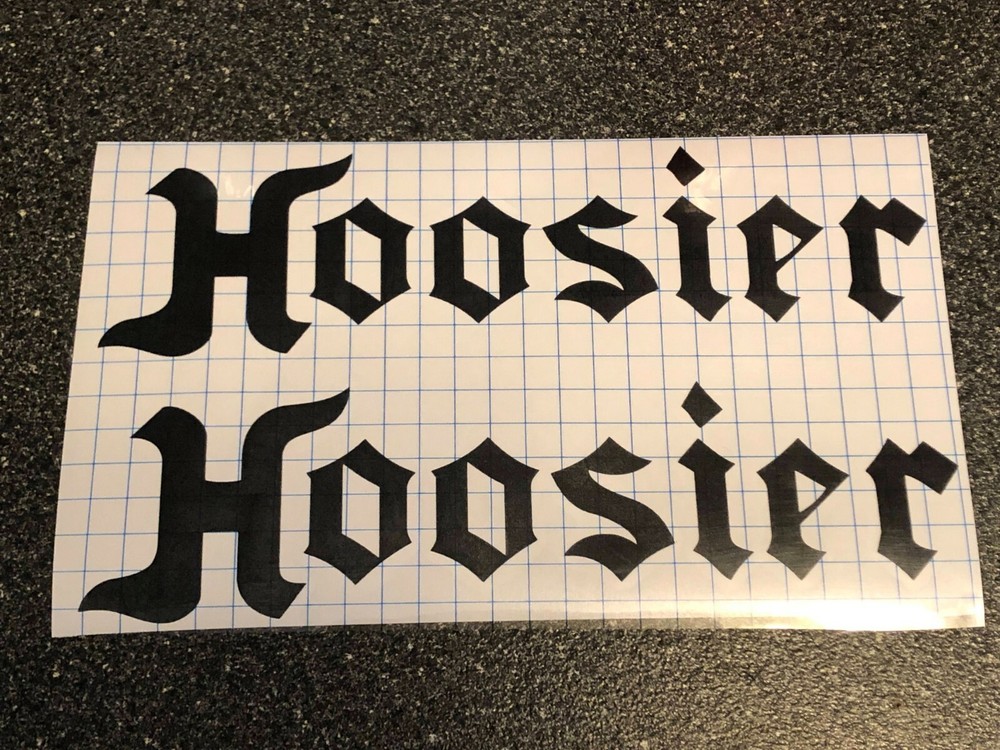 2x Hoosier Tire Logo Vinyl Sticker Decal 6″ 8″ 12″ 16″ 20″ 23″ Racing