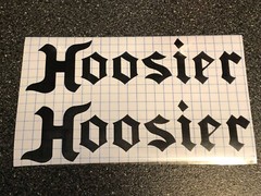 2x Hoosier Tire Logo Vinyl Sticker Decal 6″ 8″ 12″ 16″ 20″ 23″ Racing