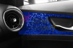 PET Damascus Steel Forged Gloss Royal Blue Car Vinyl Wrap Decal Sticker Film