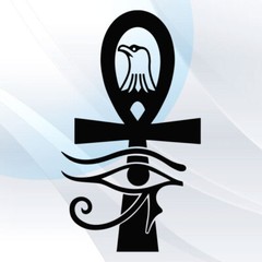 Eye of horus and the egyptian ankh Vinyl Die Cut Car Decal sticker 8″(H)