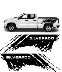 Chevy Silverado Side Bed VINYL DECAL STICKER GRAPHIC X2 LARGE MUD SPLASH