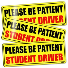 3Pcs Car Bumper Sticker Decal Student Driver Magnet Car Signs Please Be Patient