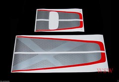 SILVER RED EDGE STICKER X-SERIE FRONT REAR TAILGATE FOR ISUZU D-MAX DMAX 2012 15
