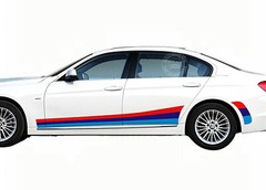 Tricolor Car Side Stripe Graphic Decal For BMW X5 X6 M Performance Vinyl Sticker