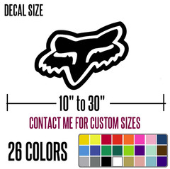 FOX – 6″ to 30″ Off Road ATV Racing Decal Sticker Dirt Bike Motocross 4 Wheeler