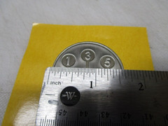 5-Speed 40mm REPLACEMENT EMBOSED ALUMINUM Sticker Manual Shift Decal