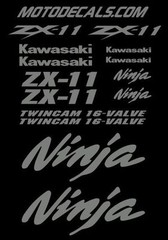 Graphics Sticker Decal Kit for ZX11 Ninja 1100 Upper Tank Fairing Fender Emblem