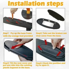 Sun Visor Vanity Mirror Cover Cap For Porsche 996/997/911 Boxster Cayman 986 987