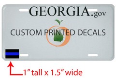 6 REFLECTIVE THIN BLUE LINE Stickers License Plate Tag Decals Police Car Truck