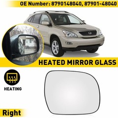 1/2Set Passenger Side Glass Mirror Power Fits 2004-2009 RX300 Lexus RX330 RX350