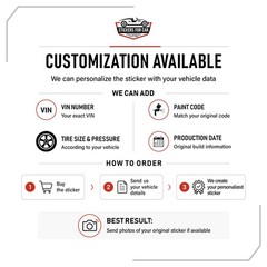 GM Number Information Tire Loading And Trailer Loading Sticker Replica