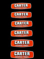 6 Carter Performance Products Decal Sticker Auto Vehicle Parts 152-809 New NOS
