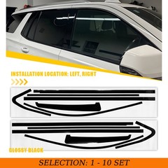 1-10Set Chrome Delete Blackout Window Overlay Gloss Black for Chevy Tahoe 15-20