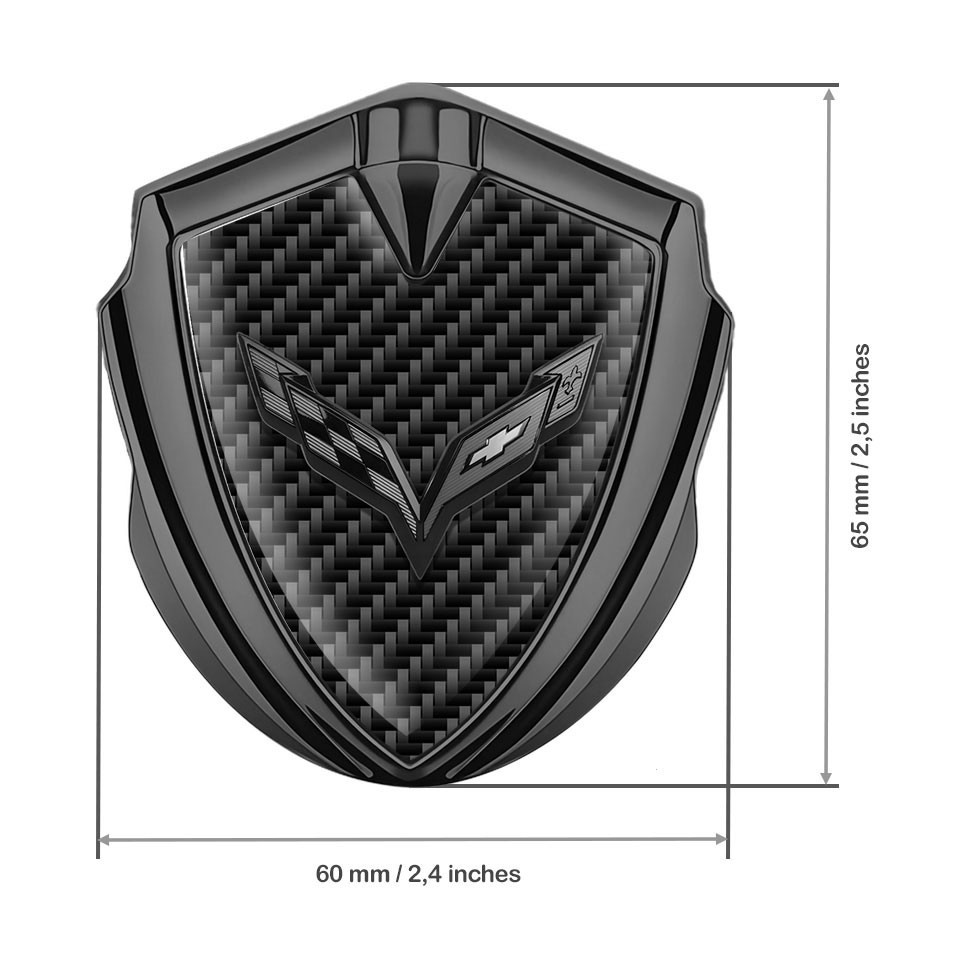 Corvette C7 3D Metal Shield Emblem Sticker Car for Fender Bonnet