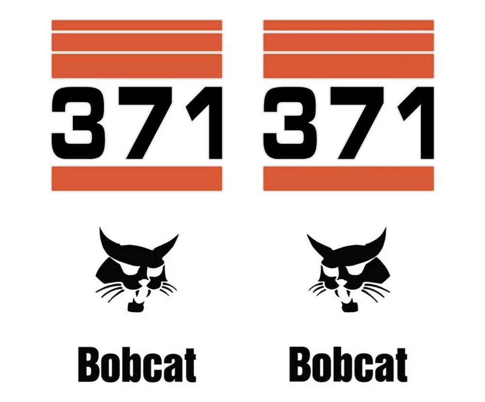 Bobcat 371 Skid Steer Set Vinyl Decal Sticker – FREE SHIPPING