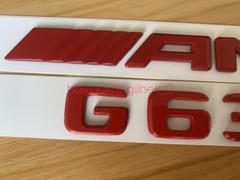 Gloss RED 3D Number Letters Rear Trunk Badge Emblem for G63 AMG
