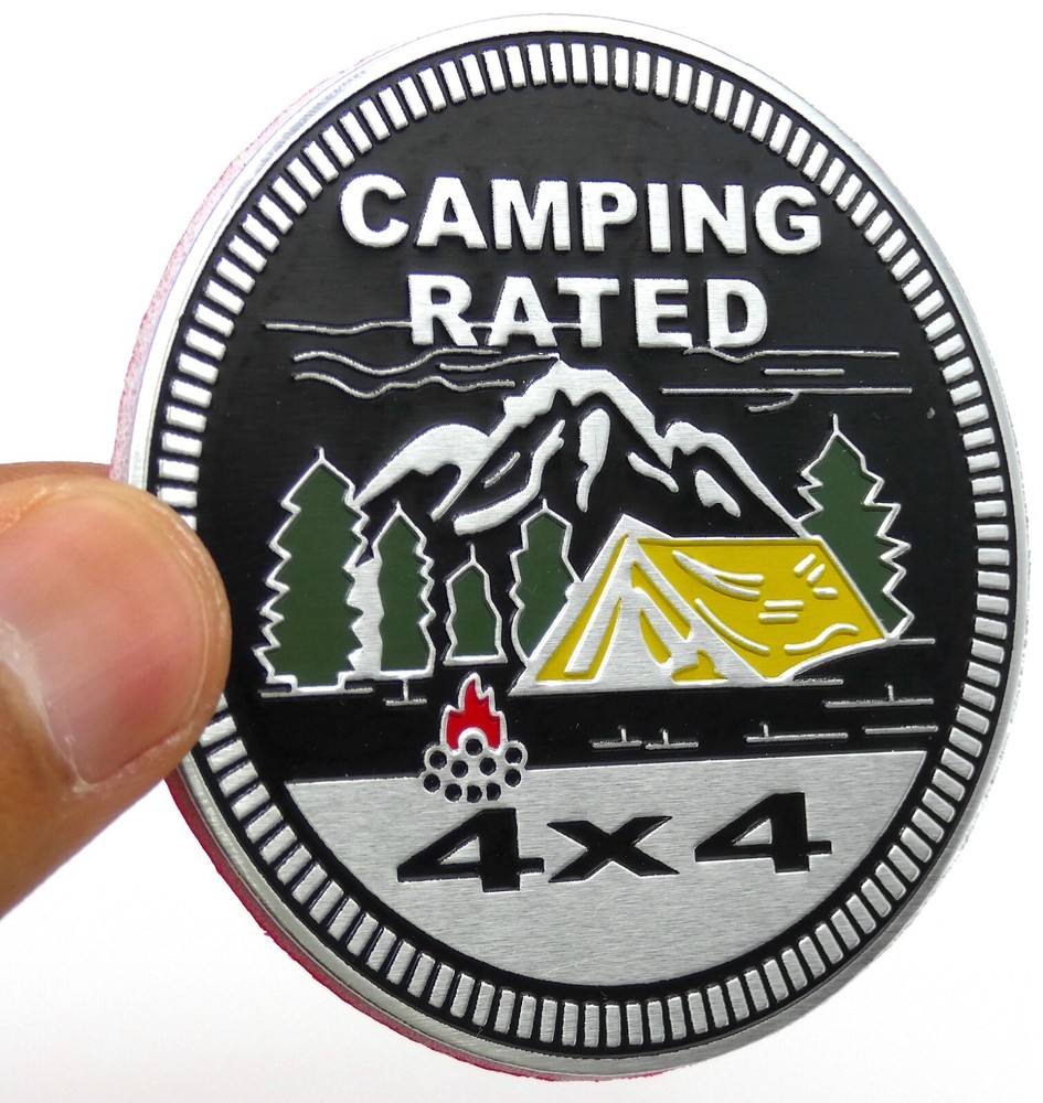 1pc Camping Rated Sticker Decal Emblem 4×4 Badge Auto Truck Fender 6cm 2.36″